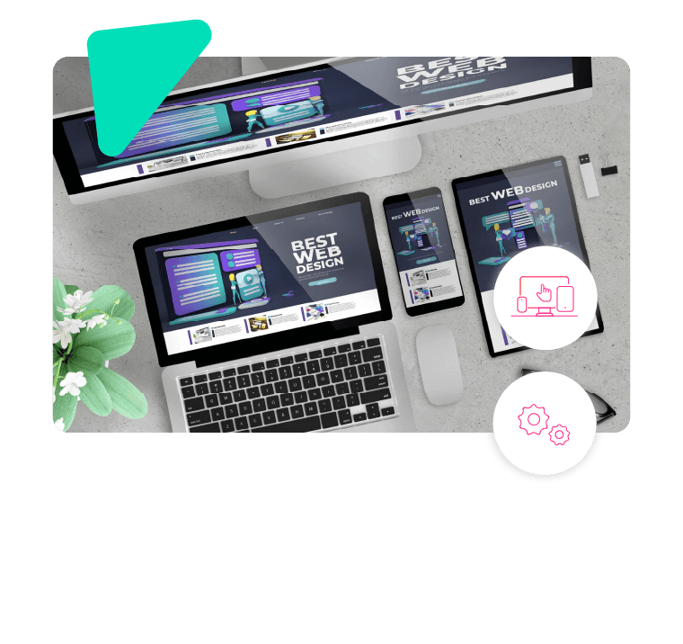 Widok strony internetowej na wielu urządzeniach